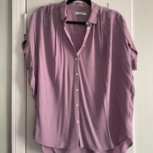 Madewell Central Drapey Shirt - Purple - Size Small
